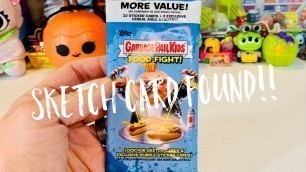 'SKETCH CARD FOUND! Garbage Pail Kids Food Fight Series 1 Fat Pack Rip'