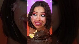 'FOOD FIGHT! REAL FOOD VS CHOCOLATE FOOD CHALLENGE #Shorts'