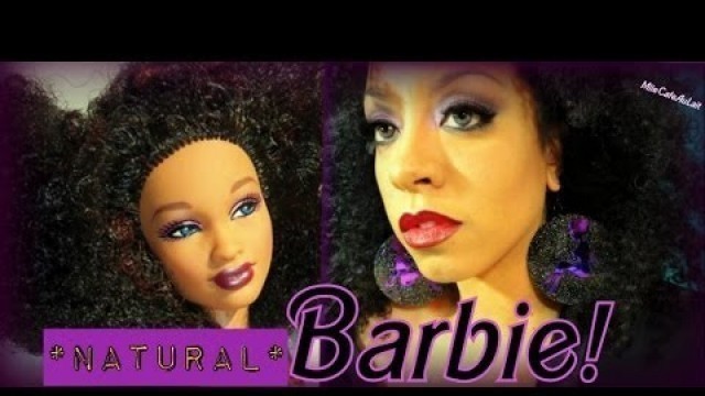 'Black NATURAL HAIR Barbie Transformation | Barbie MAKEUP Makeover!'