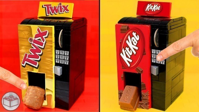 'How to Build Custom LEGO Vending Machines | Kit Kat, Twix, Snickers'