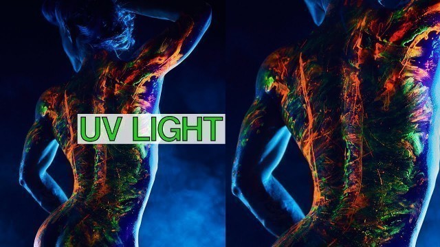 'Fitness Photo Shoot | UV Light | Neon Paint'