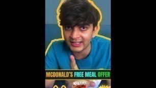 'How to get a Free Meal at McDonalds 