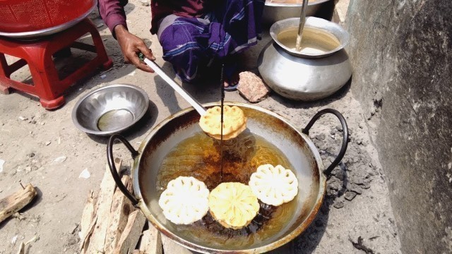 'Nokshi Pitha | Pitha Puli | Bangladeshi Street Food | Food Cart'