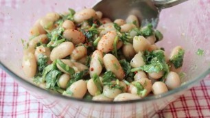 'Cold White Bean Herb Salad Recipe - Fast & Easy Summer Bean Salad'