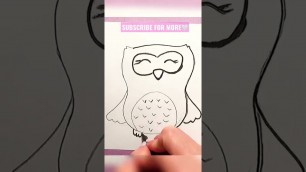 'Very easy way HOW TO DRAW AN OWL