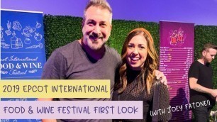 'FIRST LOOK at Epcot International Food & Wine Festival 2019! (with Joey Fatone!)'