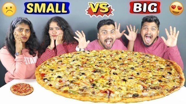 'SMALL VS BIG PIZZA EATING CHALLENGE | SMALL VS BIG FOOD COMPETITION | Food Challenge India(Ep-335)'