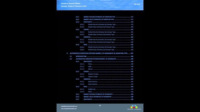 'Brochure - Conveyor Systems Market Industry Trends and Forecast to 2018'