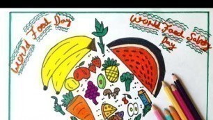 'World Food safty day drawing/World Food day drawing/How to draw Food Safty day drawing/Food day draw'