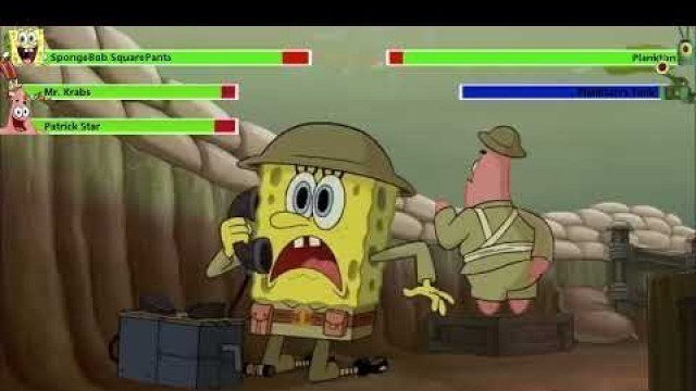 'The SpongeBob Movie: Sponge Out of Water (2015) Food Fight with healthbars'