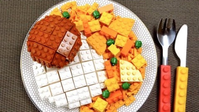 'LEGO Steak & Curry Rice - Lego In Real Life / Stop Motion Cooking / No ASMR'