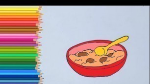 'How to draw porridge | How to draw breakfast'