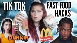 'Testing Viral TikTok FAST FOOD HACKS | Travis Scott McDonalds Meal'