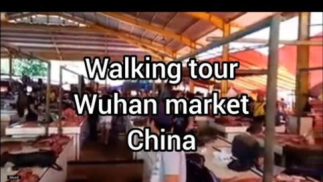 'Walking tour inside wuhan market in china'