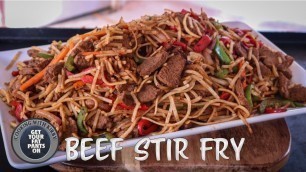 'Beef Stir Fry - Chinese Food - 36 Inch Blackstone Griddle'