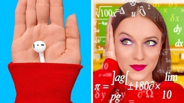 'AMAZING COLLEGE HACKS || Funny Hacks Every College And School Girls Must Know by 123 GO!'