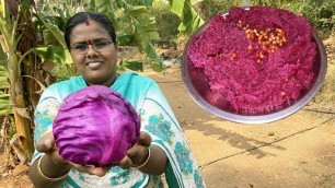 'வித்தியாசமான கலர் முட்டைகோஸ் சட்னி / Color Cabbage Chutney / Easy Chutney Recipe / Food Money Food'