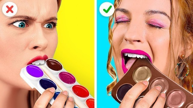 'ECHT VS. SCHOKOLADE FOOD-CHALLENGE! || Extreme Food-Challenges von 123 GO! GOLD'