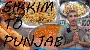 'SIKKIM TO PUNJAB | BEST STREET FOOD CART IN KURALI | NOODLES | BURGER | MANCHURIYAN | MOMOS'