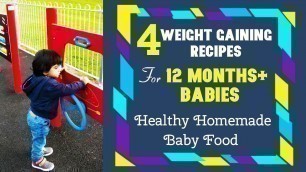 '4 Healthy Weight Gain Baby Food Recipes For 12 Months+ Babies | 1 Year+ Baby Food Ideas'