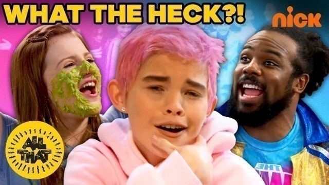 'Justin Bieber Food Fight! \"What The Heck?!\" Moments | All That'