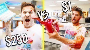 '$1 VS $250 FOOD FIGHT! *Budget Challenge*'