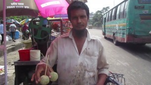 'Masala Bel Wood Apple | Tasty Street Food of Bangladesh. Food Cart'