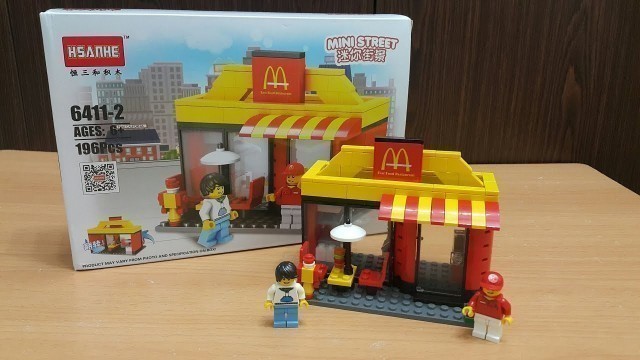 'LEGO HSANHE 6411-2 MINISTREET FAST FOOD RESTAURANT'