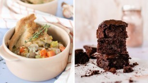 'Healthy Comfort Food Recipes | Chocolate Brownies and Chicken Pot Pie'