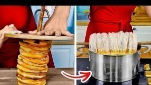 'Crazy Fried Donut Layer Cake || Amazing Deep Fried Food Recipes'