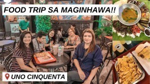 'MAGINHAWA FOOD TRIP AT UNO CINQUENTA!! | Josaiah Manalili'