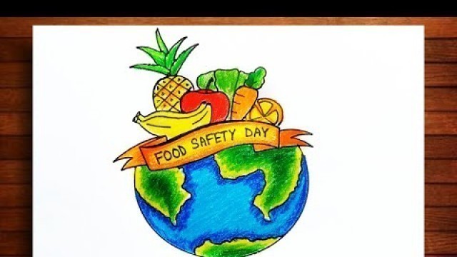 'World Food Safety Day Poster Drawing|How To Draw Food Safety Easy Drawing For Kids|Poster Drawing'