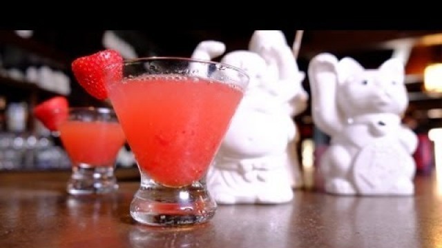 'Benihana\'s Signature Strawberry Saketini Cocktail Recipe | Drink Ideas | Happiest Hour'