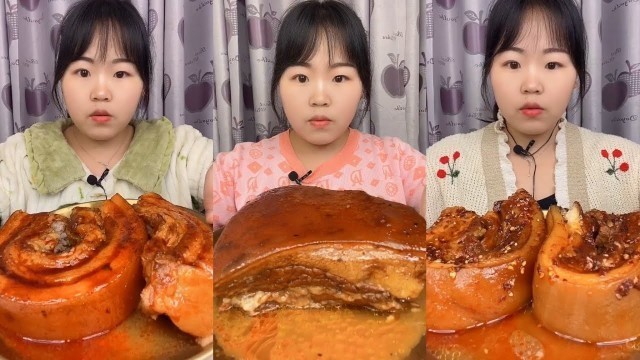 'ASMR SOSLU ÇİN YEMEKLERİ YEME | PORK BELLY | EATING SPICY CHINESE FOOD SATISFYING MUKBANG 먹방 