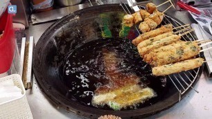 'Fish Cake Vegetable Bar   Korean street food   Namdaemun Market, Seoul   원조 야채 수제 핫바, 남대문시장 길거리음식'