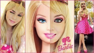 'Barbie Makeup Tutorial & Costume Idea! Halloween 2014 - Jackie Wyers'