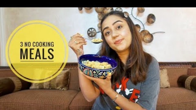 '3 NO COOKING MEALS | MEALS IN JAR | HEALTHY & EASY FOOD | Myhappinesz'