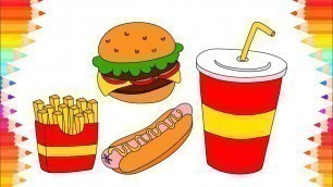 'How to Draw Kit of Fast Food