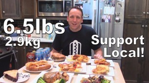 '6.5lb (2.9kg) Local Restaurant Takeout Challenge | Support Local! | Joey Chestnut'