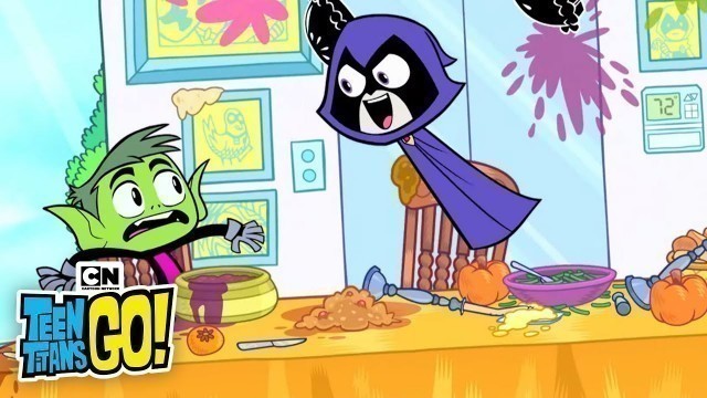 'Favorite Titans Food Fights | Teen Titans Go! | Cartoon Network'