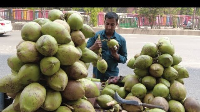 'Coconut Fruits Cutting | Healthy Coconut Fruits | Street Food of Bangladesh | Food Cart'