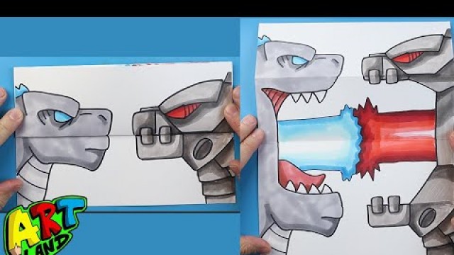 'How to Draw a GODZILLA VS MECHAGODZILLA SURPRISE FOLD'