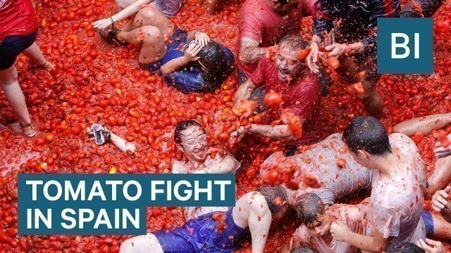 'Hundreds Of Tons Of Tomatoes Are Used As Ammo In Spain\'s Tomatina Festival'