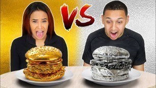 'GOLD VS SILVER FOOD CHALLENGE!'