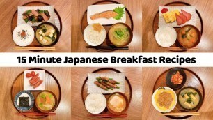 'Easy 15 Minute Japanese Breakfast Recipes | 6 Healthy Breakfast Ideas | Authentic Japanese Food'