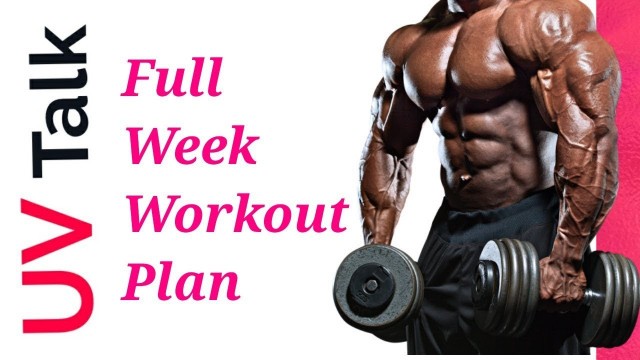 'Full Week Muscles Gain Workout Plan by UV Talk || Hindi - English'