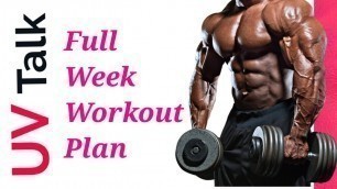 'Full Week Muscles Gain Workout Plan by UV Talk || Hindi - English'