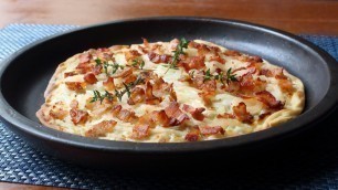 'Tarte Flambée - Alsatian Bacon & Onion Tart - How to Make Tarte Flambée'