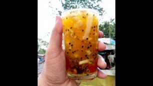 'Mixed Fruit Juice | Refreshing Fruit Drinks | Street Food Cart'