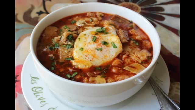 'Spanish Garlic Soup - Sopa de Ajo Recipe - Bread and Garlic Soup'